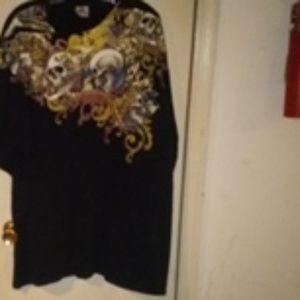 Men's Skull Print Short Sleeve T-shirt